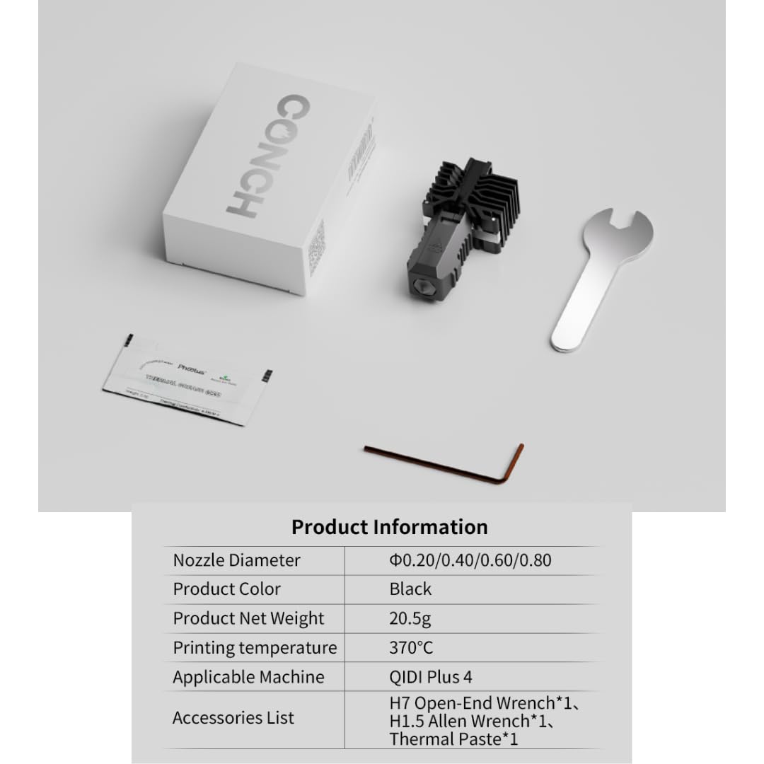 Phaetus Conch Hotend M6 for QIDI Plus 4 (CONCH-HOTEND-QIDIPLUS-0400)