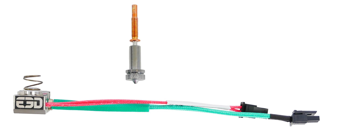 E3D Revo High Temperature Assembly, Fully Loaded, PT100, High Temperature Abrasive (REVO-HOT-PT100-HT-AS-HTA)