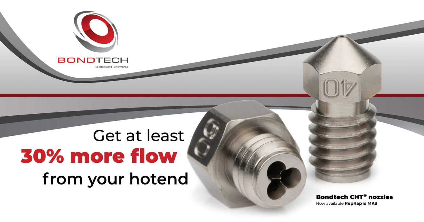 Bondtech CHT MK8 Coated Brass Nozzle 1.75mm. 0.4mm (600-C-CHT-MK8-175-40)