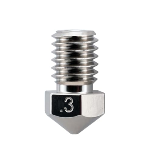 Microswiss Plated Wear Resistant Nozzle RepRap - M6 Thread 1.75mm V6 Compatible (.3mm) (M2552-03)