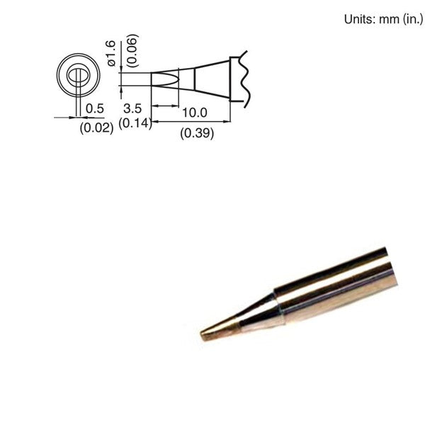 Hakko T15-DL32 Tip Chisel 3.2 x 10mm for FM-2021/FM-2027/FM-203/FM-204/FM-205/FM-206/FX-951 (5 Pack)