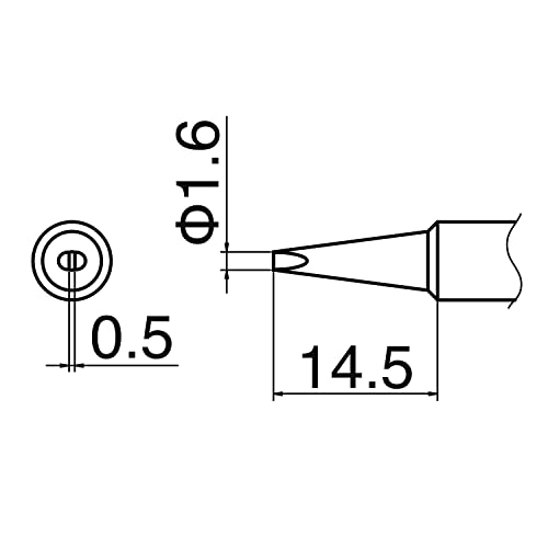 Hakko T18D16P Tip for Fx-888 Station, 1.6mm