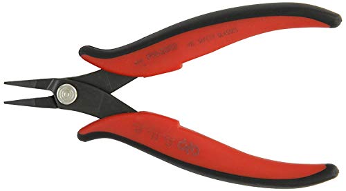 Hakko CHP PN-2002 General Purpose Short-Nose Pliers, Pointed Nose, Smooth Jaws, 20mm Jaw Length, 1.2mm Nose Width, 3mm Thick Steel (3 Pack)