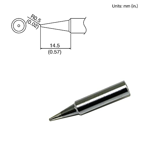 Hakko T18-B Conical Soldering Tip for FX-888DX, FX-888D, FX-888, 913 Iron, 907, 907-ESD, 900M, 900M-ESD, 928, 936, 936-ESD, 937, 703, FX-600, and FX-600D (5 Pack)