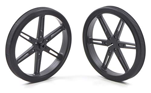 Pololu Genuine Wheel 80×10mm Pair - Black (Item: 1430)