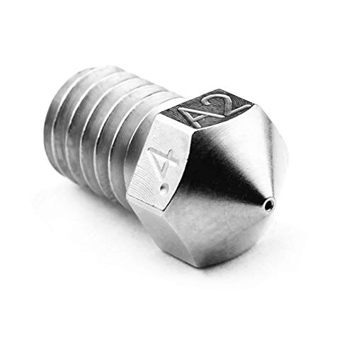Micro Swiss Plated A2 Hardened Tool Steel Nozzle RepRap - M6x1 Thread 1.75mm Filament 0.4mm