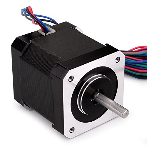 Stepper Motor Nema 17, AUKUYEE Stepper Motor Bipolar 2A 84oz.in(59Ncm) 46mm Body 4-Lead w/1m Cable and Connector with Mounting Bracket for 3D Printer/CNC