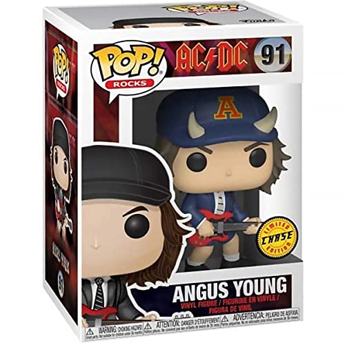 Funko Pop! Rocks: AC/DC - Angus Young Chase Bundled with EcoTEK Pop Protector