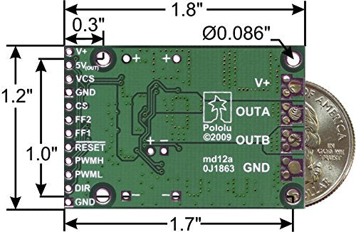 Pololu 20A, 5.5 - 50V Single Motor Controller (1457-1)