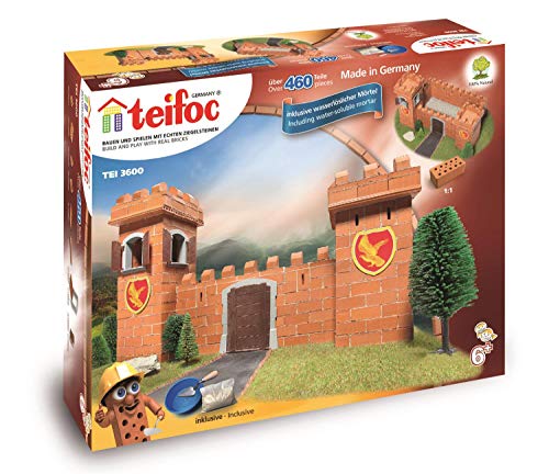 Teifoc Knight's Castle Brick Construction Set, 460+ Building Blocks, Erector Set and STEM Building Toy