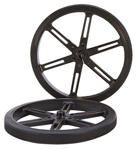 90 x 10mm Black Robot Wheels