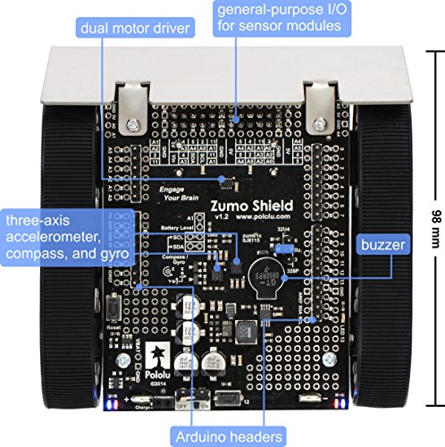 Pololu Zumo Shield for Arduino, v1.2 (Item: 2508)