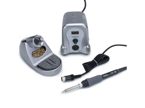 Hakko FX888DX-010BY - Digital Soldering Station with Rotary Encoder (Titanium Silver Housing)
