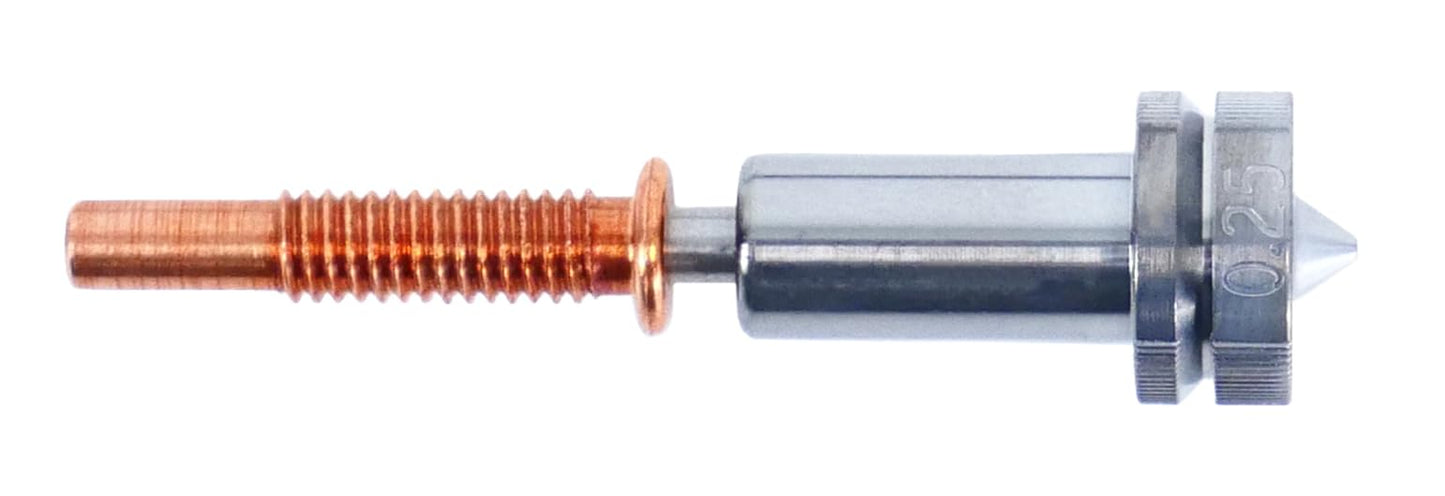 E3D Rapid Change Nozzle Assembly High Temperature Abrasive, Single Boxed, 0.25mm (RC-NOZZLE-HTA-AS-0250-SPK)