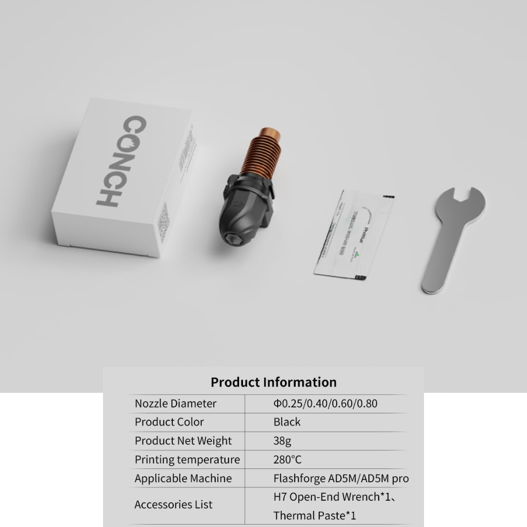 Phaetus Conch Hotend AD5M, M6 0.4mm (CONCH-HOTEND-AD5M-0400)