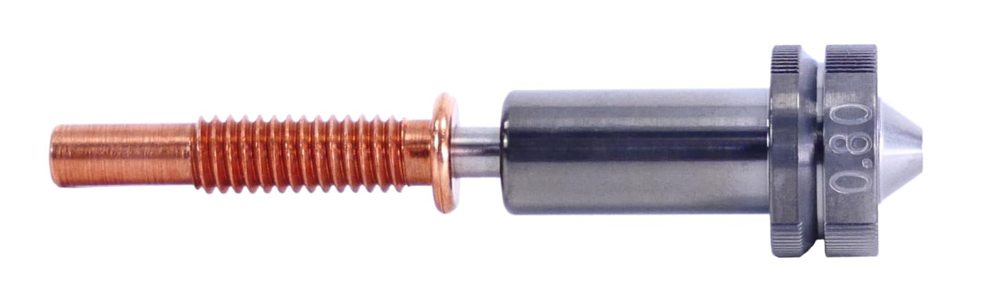 E3D Rapid Change Nozzle Assembly High Temperature Abrasive, Single Boxed, 0.80mm (RC-NOZZLE-HTA-AS-0800-SPK)