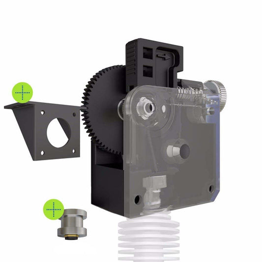 Genuine E3D Titan Extruder Mirrored Mounting Bracket 3mm Bowden Adapter (Titan-EXT-MIR-+BR-+BA300)