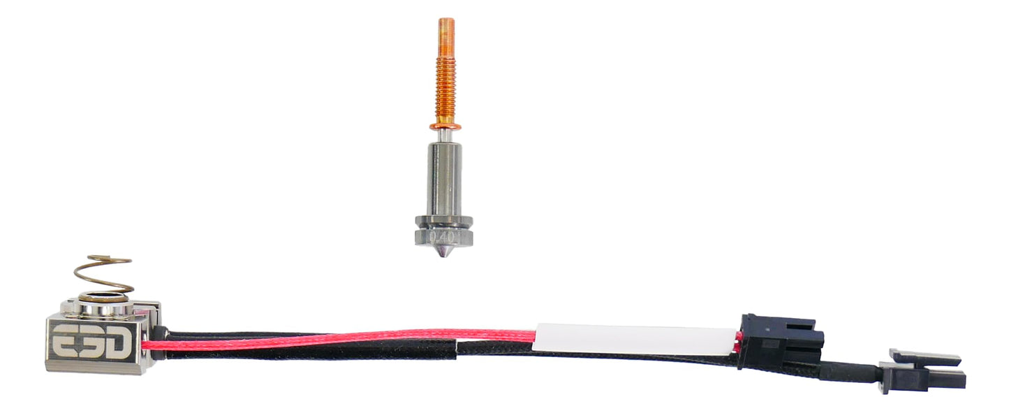 E3D Revo Ultra-High Temperature Hotside PT100 Single Nozzle, 500 Celsius (REVO-HOT-PT100-UHT-AS-HTA)