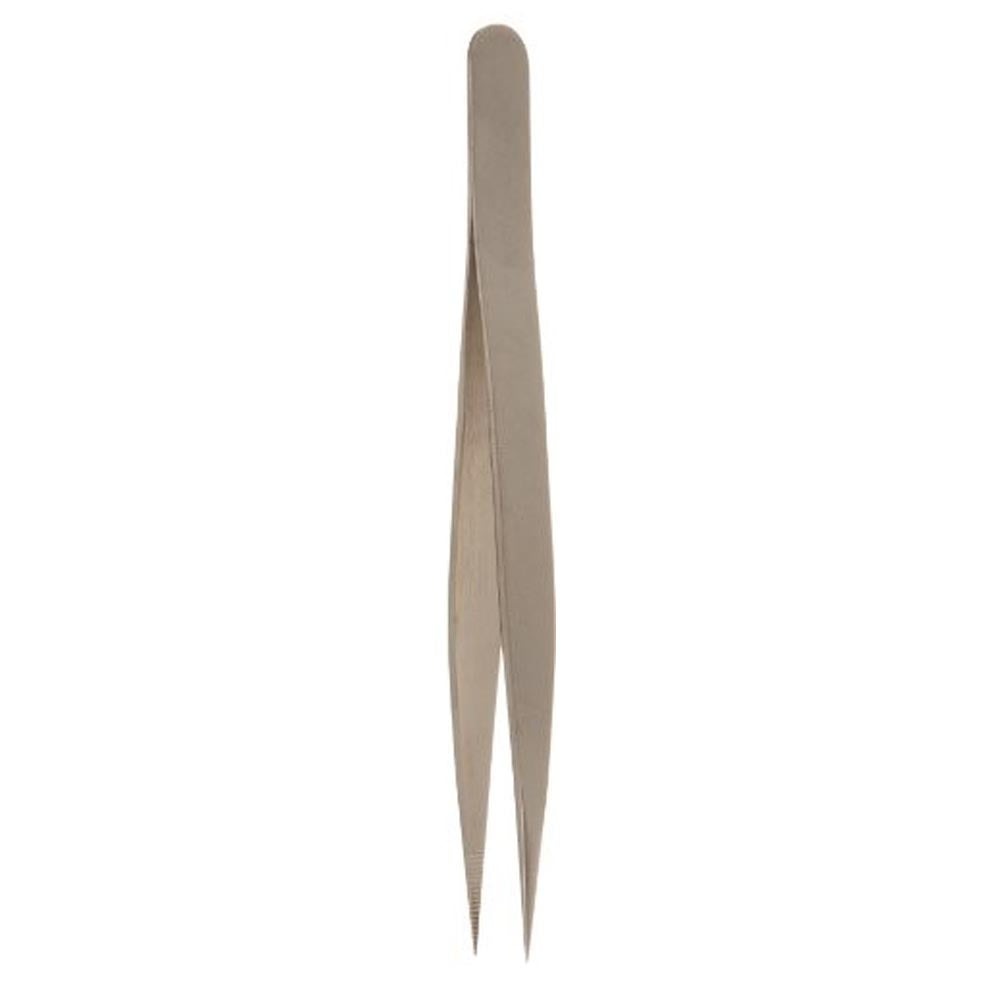 Hakko CHP 231-SA Stainless Steel Non-Magnetic Precision Tweezers with Fine Point Inside Serrated Tips, 4-3/4" Length