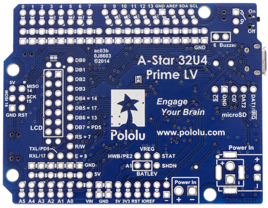 Pololu A-Star 32U4 Prime LV (SMT Components Only) (3105)