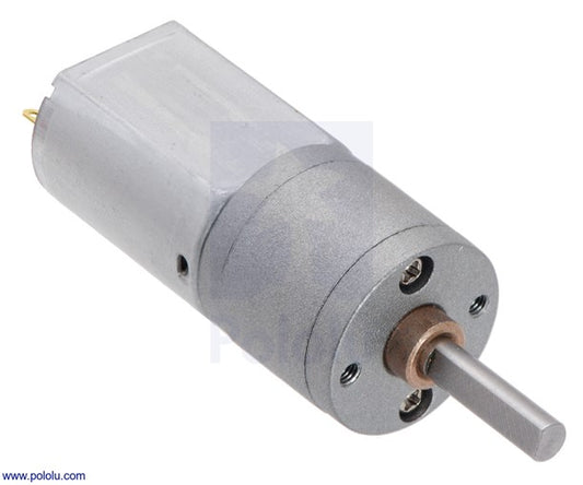 25:1 Metal Gearmotor 20Dx41L mm 6V CB with Extended Motor Shaft (3712)