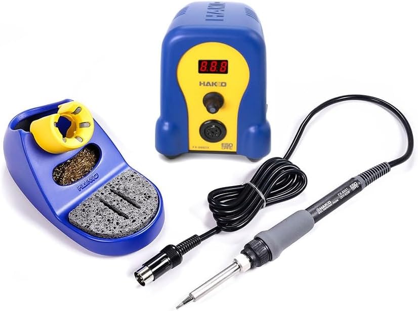 Hakko FX888DX-010BY - Digital Soldering Station with Rotary Encoder (Blue/Yellow Housing)