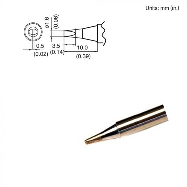 Hakko T15-D16 Chisel Soldering Tip for FM-202, FM-203, FM-204, FM-205, FM-206, FP-102, FP-101 and FX-951 stations (5 Pack)