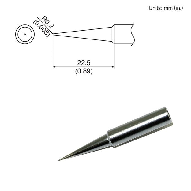 Hakko T18-BL Conical Soldering Tip for  FX-888DX,  FX-888D,  FX-888, 913 Iron, 907, 907-ESD, 900M, 900M-ESD, 928, 936, 936-ESD, 937, 703, FX-600, and FX-600D (5 Pack)