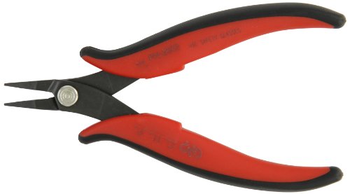 Hakko CHP PN-2002 General Purpose Short-Nose Pliers, Pointed Nose, Smooth Jaws, 20mm Jaw Length, 1.2mm Nose Width, 3mm Thick Steel