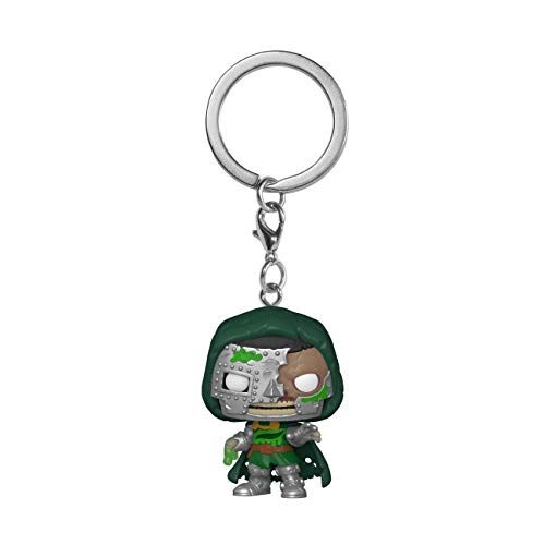 Funko Pop! Keychain: Marvel Zombies - Dr. Doom Multicolor, 2 inches