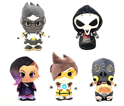 Funko Supercute Plush: Overwatch - Winston, Reaper, Sombra, Tracer, Roadhog Collectible Figures Set of 5