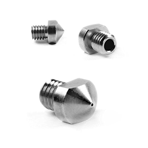 Genuine Micro Swiss Plated Wear Resistant Nozzle for Hexagon Hotend - M6 Thread 1.75mm Filament .3mm (M2554-03)