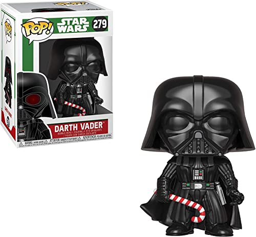 Funko Pop Star Wars: Holiday - Darth Vader with Candy Cane (Styles May Vary) Collectible Figure, Multicolor