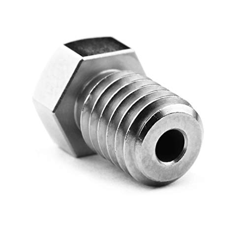 Micro Swiss Plated A2 Hardened Tool Steel Nozzle RepRap - M6x1 Thread 1.75mm Filament 0.4mm