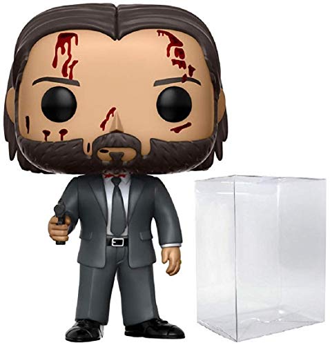 Funko Pop! Movies: John Wick Chapter 2 - Bloody Limited Chase Variant Vinyl Figure (Bundled with Pop Box Protector Case)