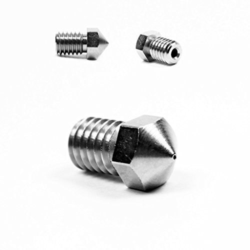 Genuine Micro Swiss Plated Wear Resistant Nozzle RepRap - M6 Thread 1.75mm Filament .8mm (M2552-08)