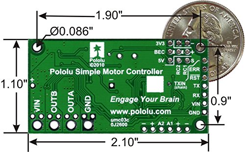 Pololu Simple Motor Controller 18v7 (Fully Assembled) (Item 1372)