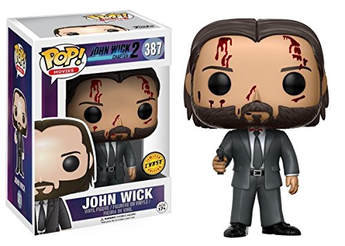 Funko Pop! Movies: John Wick Chapter 2 - Bloody Limited Chase Variant Vinyl Figure (Bundled with Pop Box Protector Case)