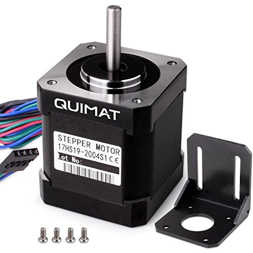 Stepper Motor Nema 17, AUKUYEE Stepper Motor Bipolar 2A 84oz.in(59Ncm) 46mm Body 4-Lead w/1m Cable and Connector with Mounting Bracket for 3D Printer/CNC
