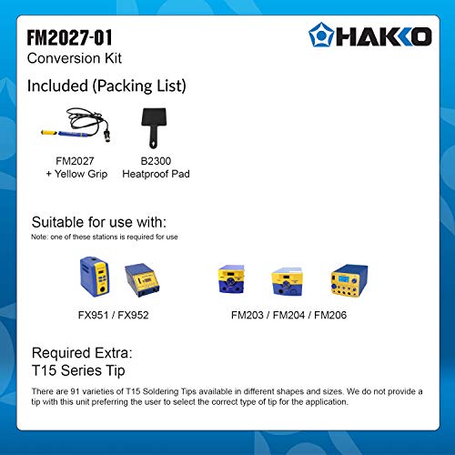 Hakko FM2027-01 Hakko Locking Solder Iron Kit, Includes Sleeve Assembly and Pad, No Tip