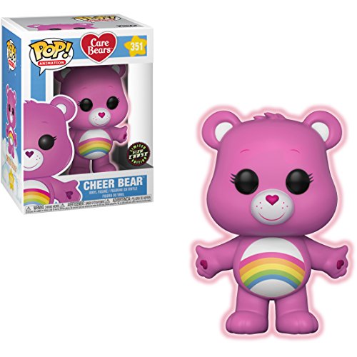 Funko Cheer Bear (Chase Edition): Care Bears x POP! Animation Vinyl Figure & 1 POP! Compatible PET Plastic Graphical Protector Bundle [#351 / 26698 - B]
