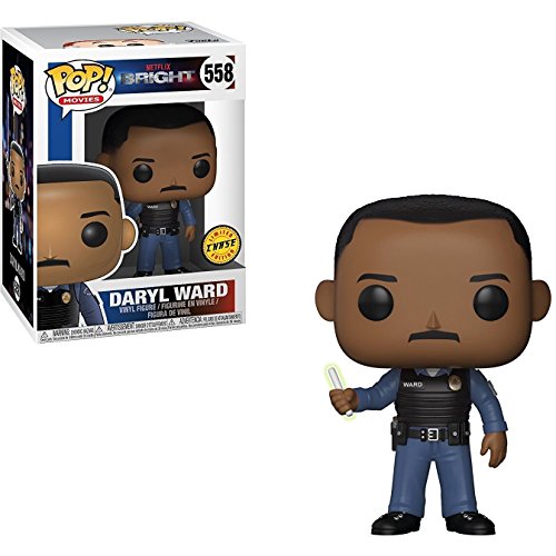 Funko Pop! Movies: Netflix Bright - Daryl Ward with Wand Chase Variant Limited Edition Vinyl Figure (Bundled with Pop Box Protector Case)