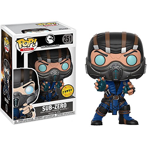 Funko Sub-Zero (Chase Edition): Mortal Kombat x POP! Games Vinyl Figure & 1 PET Plastic Graphical Protector Bundle [#251 / 21686 - B]