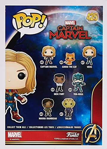 Funko Pop! Marvel: Captain Marvel (Styles May Vary) Toy, Multicolor, Standard (36341)