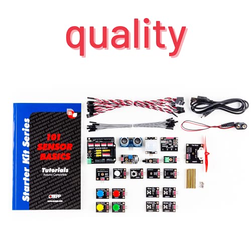 OSEPP - 101 Sensor Basics Starter Kit - No Prior Knowledge Needed, Ages 5+ - 18 Piece Kit - Works with Arduino